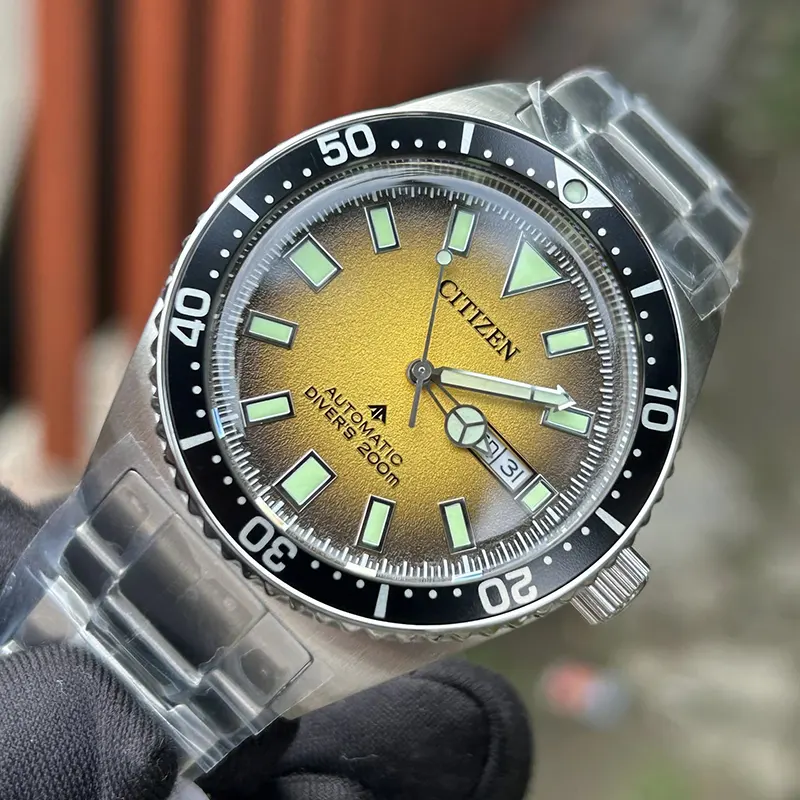 Citizen Promaster Diver Automatic Orange Dial Men's Watch- NY0120-52X